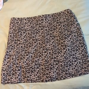 Cheetah print mini skirt